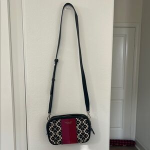 Kate Spade Black and Red Geometric Crossbody Bag